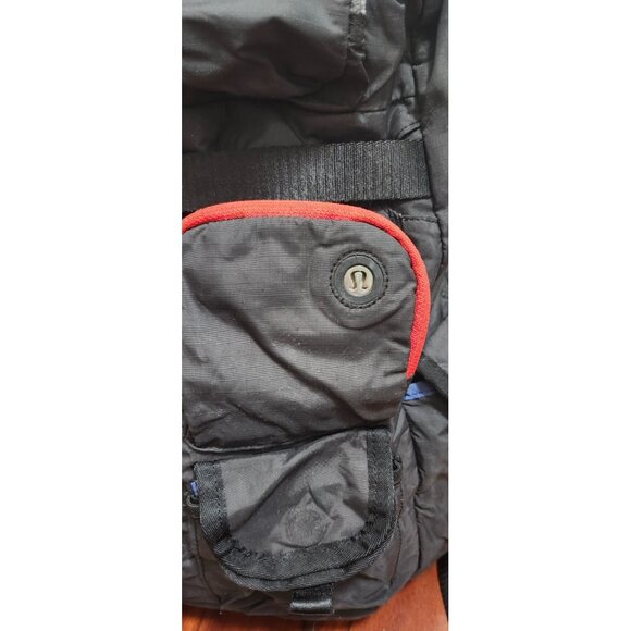 Lululemon Athletic Backpack Black Multicolor Pockets Nylon Gym Travel Bag - Picture 4 of 14